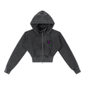 Vintage Washed Cropped Fleece Hoodie