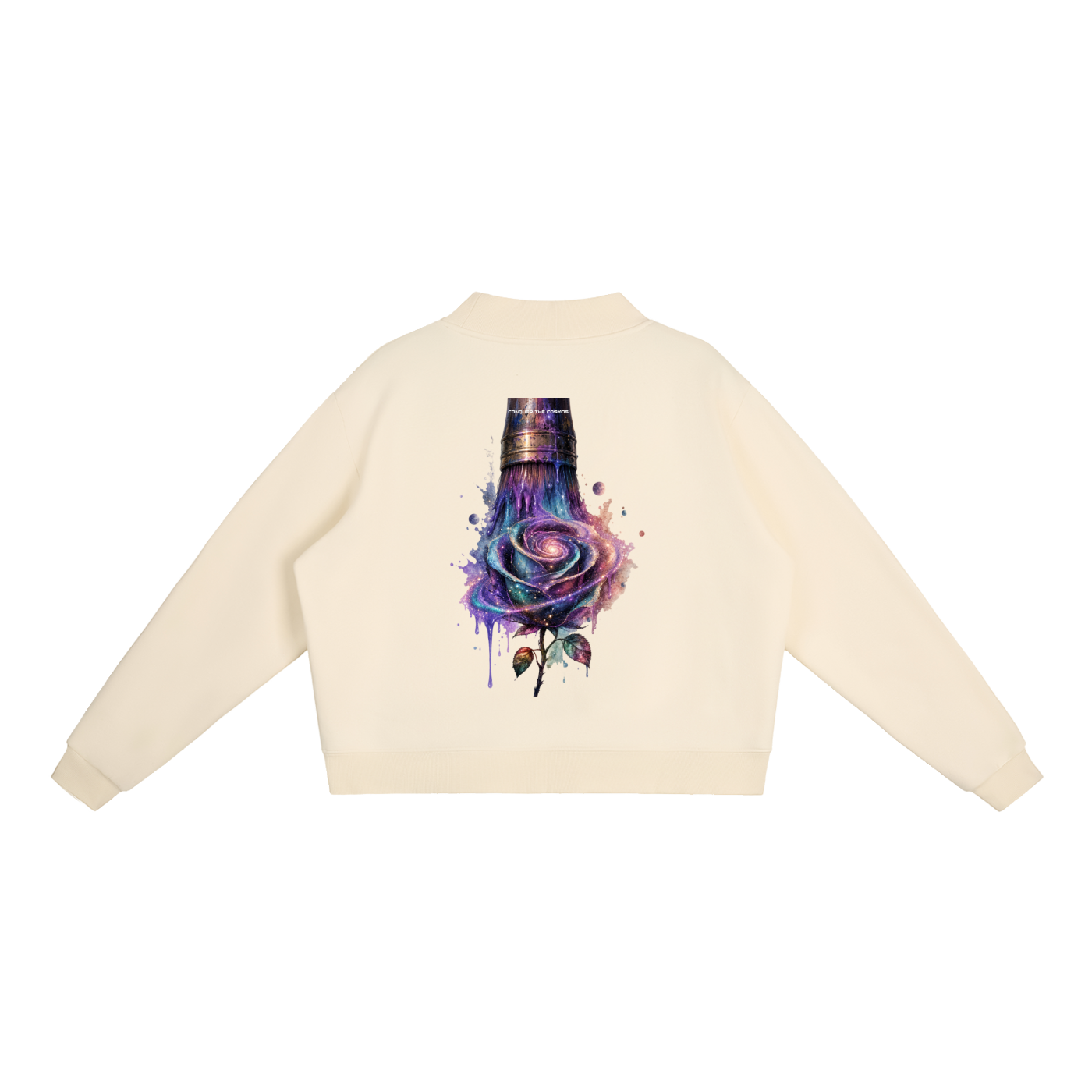 Essential Fleece Mock-Neck Crew Sweatshirt