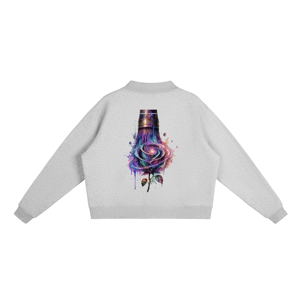 Essential Fleece Mock-Neck Crew Sweatshirt