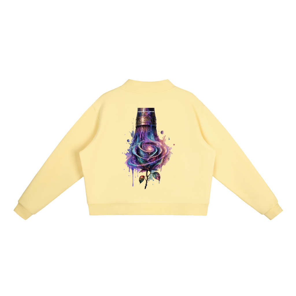 Essential Fleece Mock-Neck Crew Sweatshirt